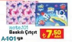 NOTE 101 BASKILI ÇIT ÇIT DOSYA